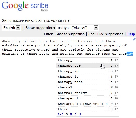 Google Scribe