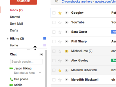 Gmail: Πιο έξυπνη πλοήγηση