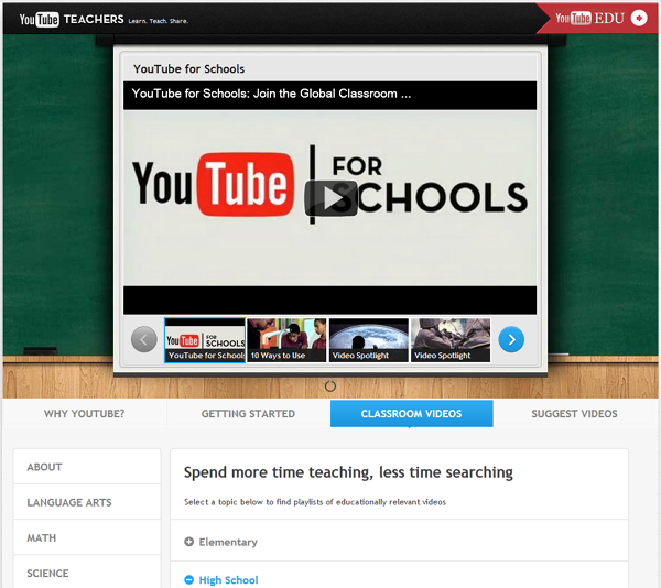 YouTube for schools