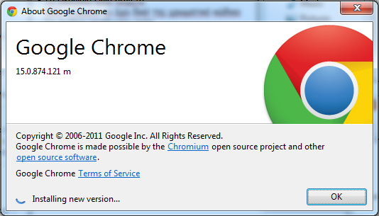 O Chrome εγκαθιστά νέα αναβάθμιση