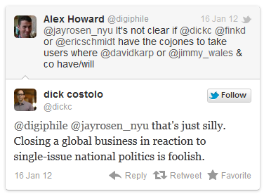 Ο Dick Costolo θεωρεί «ηλίθια» την απόφαση της Wikipedia