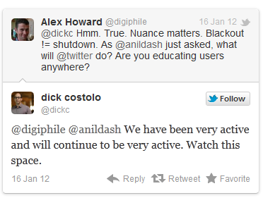 Ο Dick Costolo  για τους τρόπους με τους οποίους το Twitter θα εναντιωθεί στο SOPA