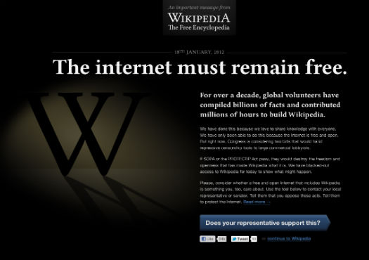 Wikipedia blackout