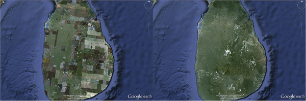 Η Σρι Λάνκα στο Google Earth