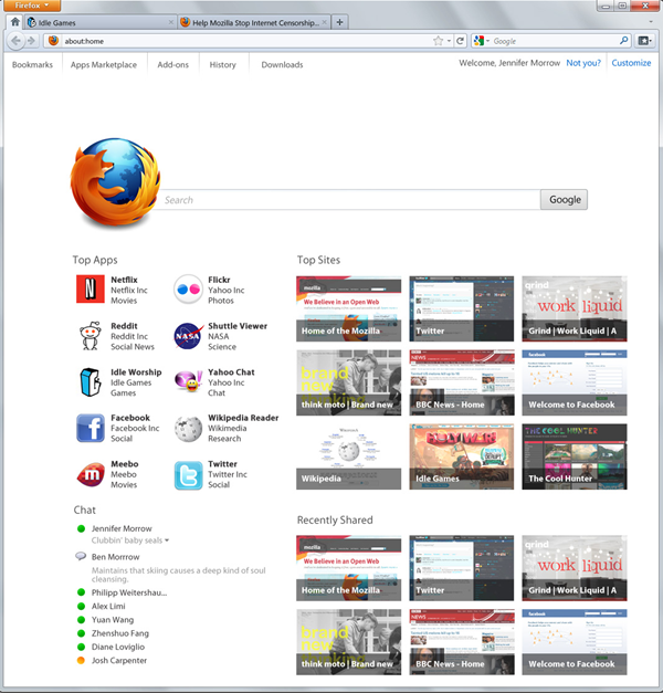 Firefox 12 home tab φάση 2 (προσχέδιο)