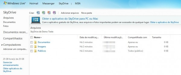 Ενδείξεις για SkyDrive σε Mac