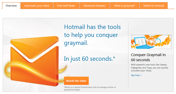 Hotmail greymail