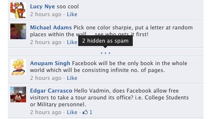 Απόκρυψη spam και links σε μεμονωμένα σχόλια για το Facebook Comments