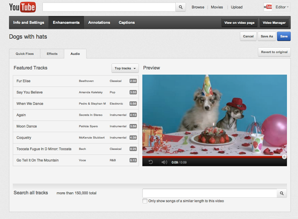 Το YouTube αναβαθμίζει την σουίτα επεξεργασίας βίντεο και προσθέτει πάνω από 150.000 κομμάτια