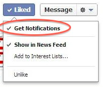 Facebook Fanpage notifications